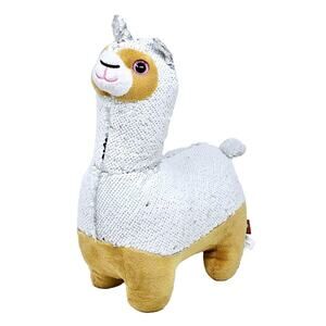 Adventure Planet Sequinimal Sequin Reverse Llama Plush Alpaca Stuffed Animal 15"
